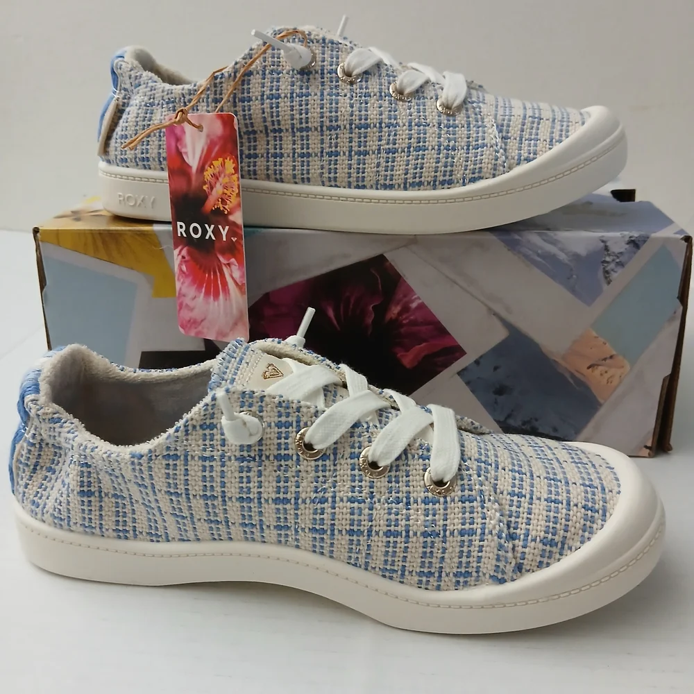Roxy Kids Bayshore Plus- 405 Open Blue/Blue   Sneakers Size 6 New $40 - Picture 9 of 12